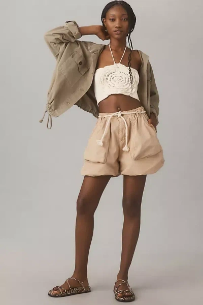 Pilcro Utility Shorts In Beige