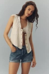 Pilcro V-neck Button-front Vest Top