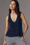 Pilcro V-neck Ribbed Sweater Tank Top