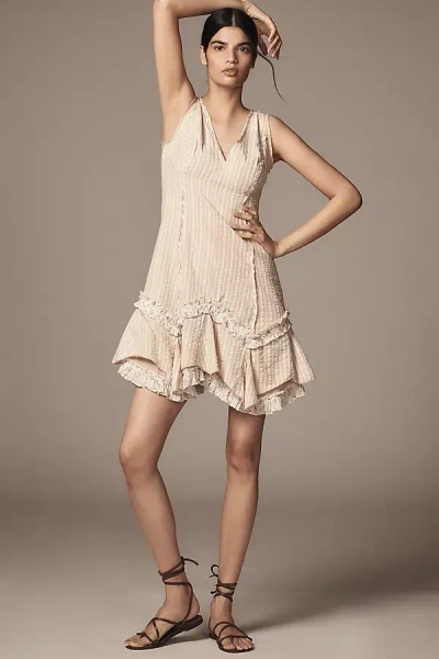 Pilcro V-neck Ruffle Mini Dress In Multicolor