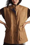 Pilcro Waxed Bard Utility Vest In Honey In Brown