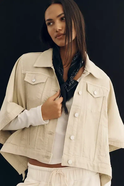 Pilcro Weston Regenerative Cotton Denim Cape Jacket By  In Neutral