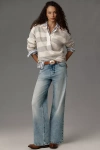 Pilcro Wide Mid-rise Straight-leg Jeans In Blue