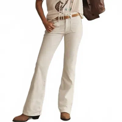 Pilcro Women's Flare Mid Rise Jeans In Ivory In Neutral