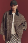 Pilcro Wool Blend Barn Jacket In Brown