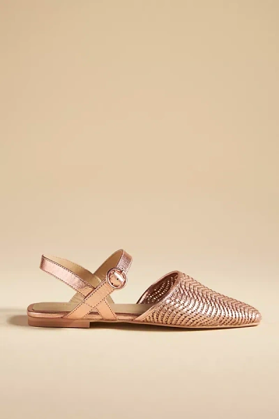 Pilcro Woven Flats In Pink