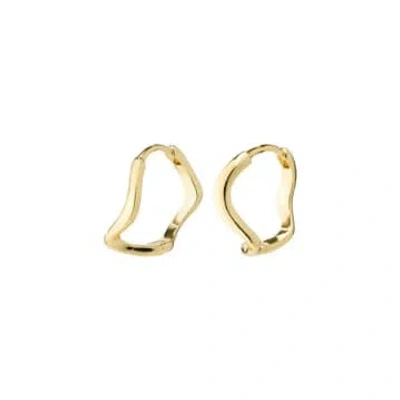 Pilgrim Alberte Organic Shape Hoop Earrings Gold-plated