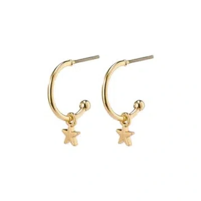 Pilgrim Ava Star Hoop Earrings In Gold