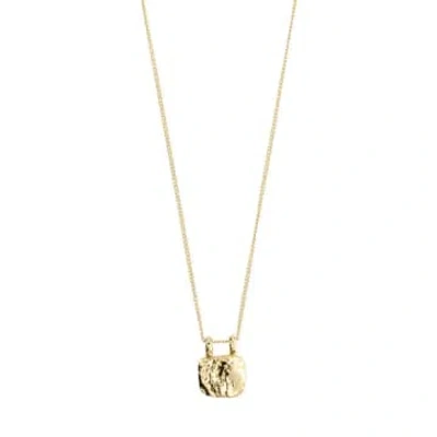 Pilgrim Bloom Coin Necklace In Gold