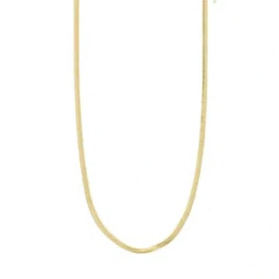 Pilgrim Joanna Recycled Flat Snake Chain Necklace Gold-plated
