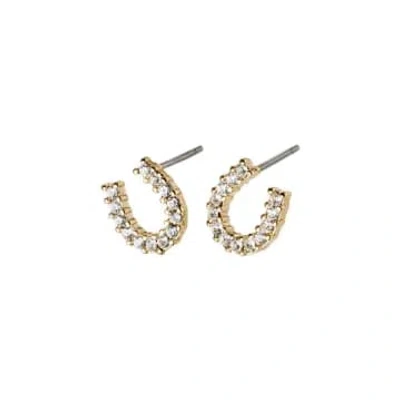 Pilgrim Leanna Recycled Good Luck Crystal Earrings Gold-plated
