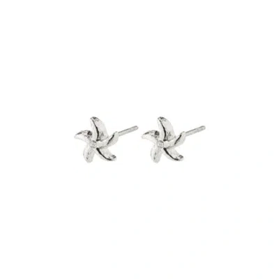 Pilgrim Oakley Recycled Starfish Earrings Silver-plated In Metallic