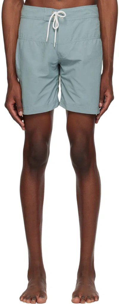 Pilgrim Surf + Supply Blue Quigg Swim Shorts In 71 Slate