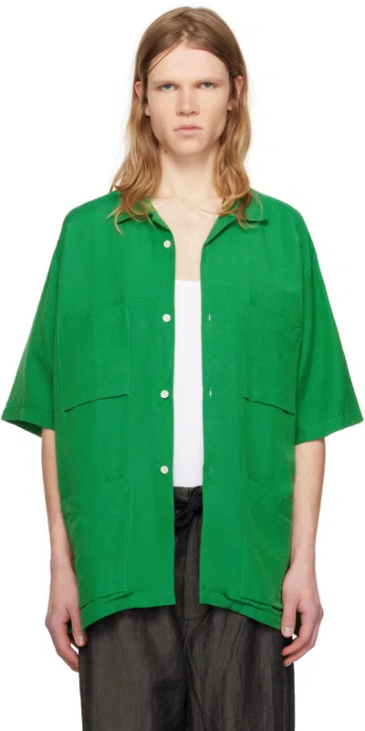 Pilgrim Surf + Supply Green Amedeo Short Sleeve Shirt In 65 Green