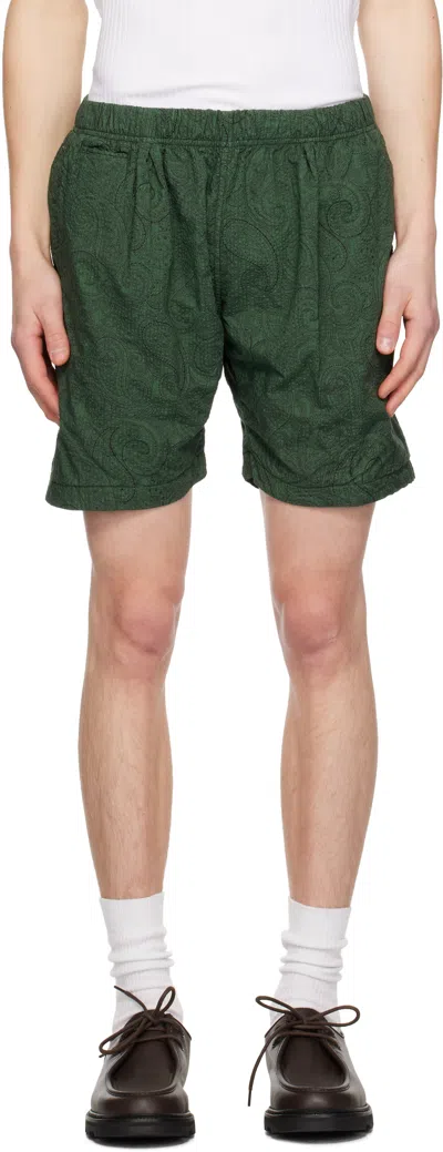 Pilgrim Surf + Supply Green Morris Paisley Shorts In 65 Green