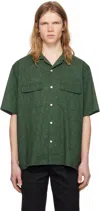Pilgrim Surf + Supply Green Sam Paisley Short Sleeve Shirt In 65 Green