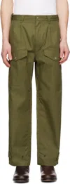 Pilgrim Surf + Supply Khaki Alfonso Fatigue Cargo Pants In 67 Olive