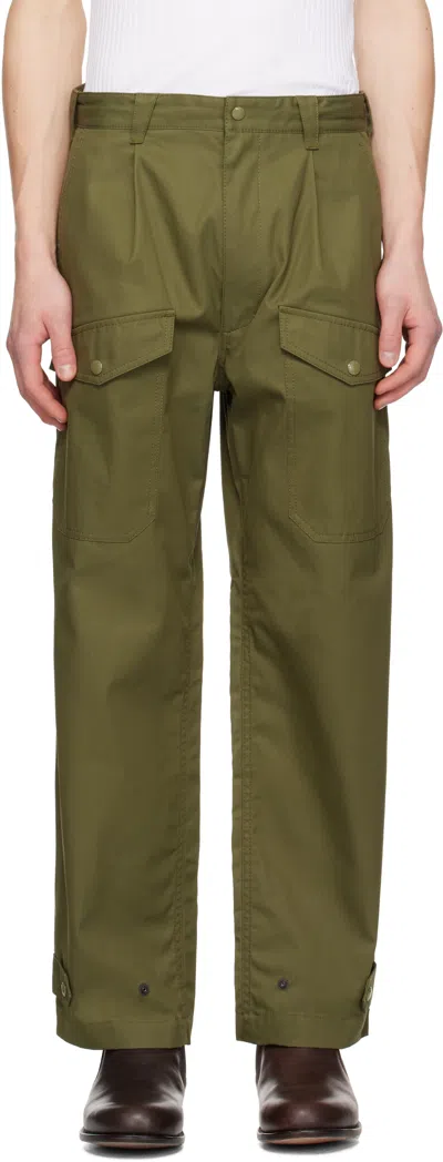 Pilgrim Surf + Supply Khaki Alfonso Fatigue Cargo Pants In 67 Olive