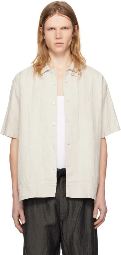 Pilgrim Surf + Supply Off-white Claude Short Sleeve Shirt In 9 Natural