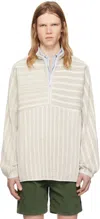 Pilgrim Surf + Supply Off-white Mosley Inlay Popover Sweater In 5 Off White