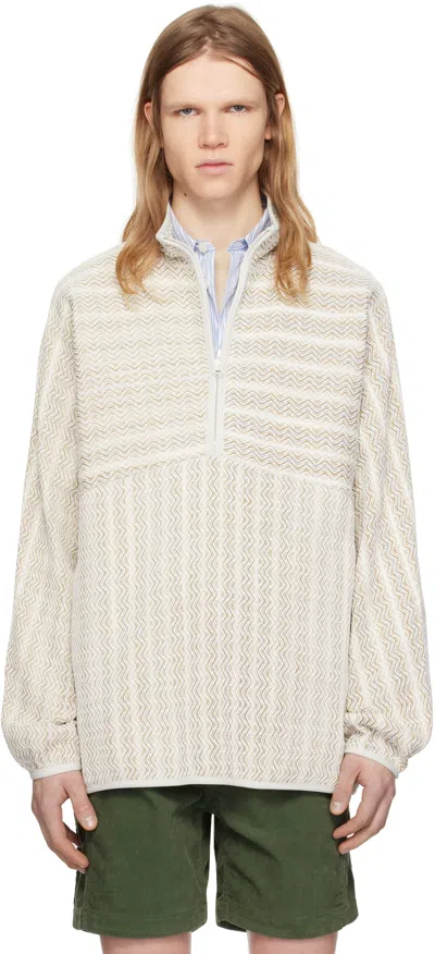 Pilgrim Surf + Supply Off-white Mosley Inlay Popover Sweater In 5 Off White