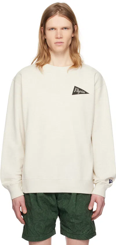 Pilgrim Surf + Supply Off-white Team Crew Sweatshirt In 6 Oatmeal