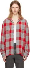 PILGRIM SURF + SUPPLY RED & GRAY VINCENT SHIRT
