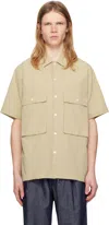 Pilgrim Surf + Supply Taupe Ivan Short Sleeve Shirt In 24 Khaki
