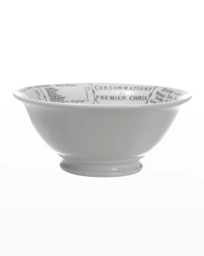 Pillivuyt Brasserie Footed Salad Bowl - 9.75", 2.5 Qt. In White