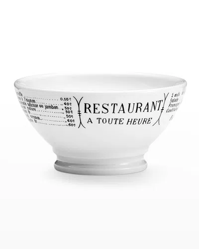 Pillivuyt Brasserie Set Of 4 Cafe Au Lait Bowls - 5.5" Diam., 13 Oz. In White