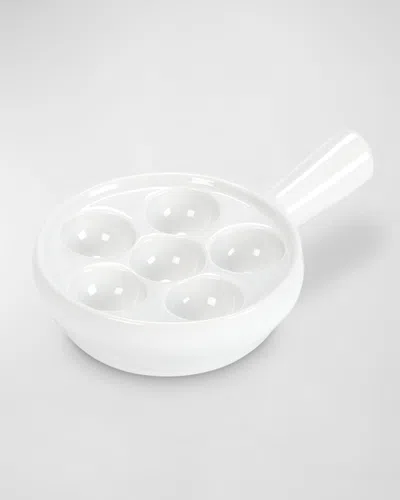 Pillivuyt Classic Escargot Dish, Set Of 2 In White