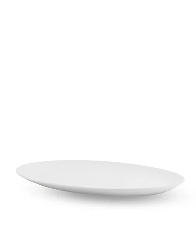 Pillivuyt Eventail Oval Platter, 15.75 X 11.75 In White