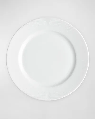 Pillivuyt Eventail Set Of 4 Rimmed Pinstripe Plates - 8.5" In White