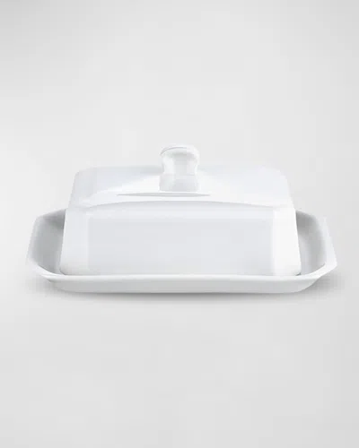 Pillivuyt Large Butter Tray With Cover, European Style In White