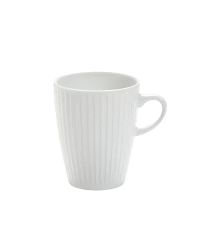 Pillivuyt Plisse 8 oz Mug, Set Of 4 In White