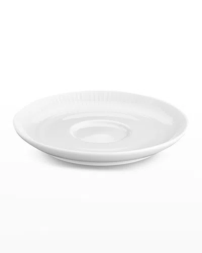 Pillivuyt Plisse Set Of 4 Breakfast Saucer In White