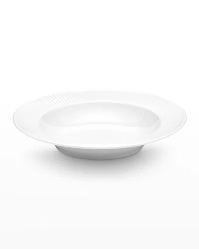 Pillivuyt Plisse Set Of 4 Soup Plates - 8.5" Diam., 8 Oz. In White