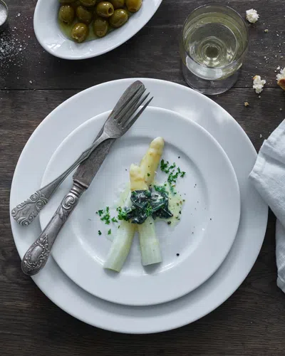 Pillivuyt Sancerre Set Of 4 Salad Plates - 8.5" In White
