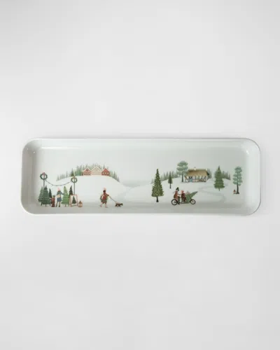 Pillivuyt Winter Decor Tapas Plate, 14" In White