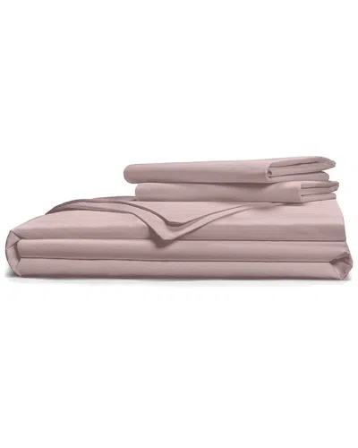 Pillow Gal Classic Cool & Crisp 100% Cotton Percale Duvet Cover Set In Pink