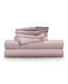 Pillow Gal Luxe Soft & Smooth Lyocell 6-piece Sheet Set, California King In Pink