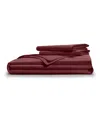 Pillow Gal Luxe Soft Smooth 3 Piece Duvet Cover Set, King/california King In Plum