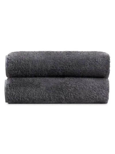Pillow Guy Kids' 2-piece Oversized Hand Towel Set In Charcoal