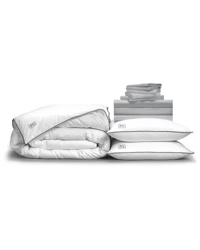 Pillow Guy 600 Thread Count Soft & Smooth White Down Perfect Bundle: Soft & Smooth Sheet 4pc Set