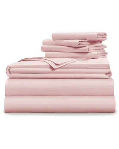 Pillow Guy & Pillow Gal Cool & Crisp Percale 7pc Bundle In Pink