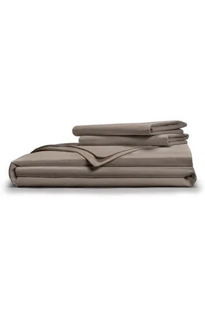 Pillow Guy Classic Cool Crisp Cotton Duvet Set In Sandy Taupe
