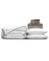 Pillow Guy Luxe Soft & Smooth 100% Tencel , White Down Perfect Bedding Bundle In Brown