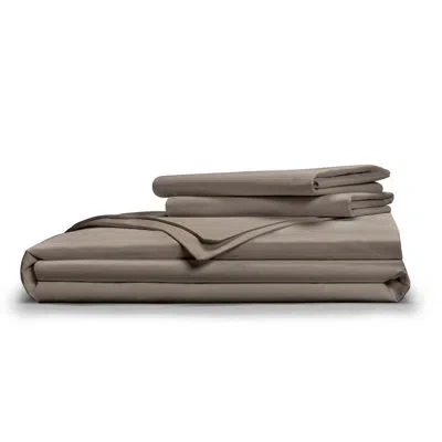 Pillow Guy Modern & Contemporary Cotton Percale Duvet Cover In Neutral