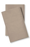 Pillow Guy Set Of 2 Luxe Soft 'n Smooth Tencel® Lyocell Pillowcases In Sandy Taupe