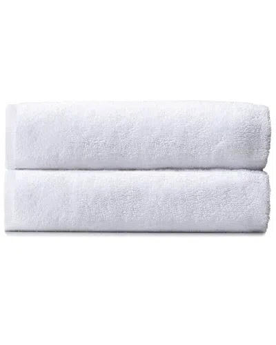 Pillow Guy Turkish Cotton And Bamboo Oversized Hand Towel In White